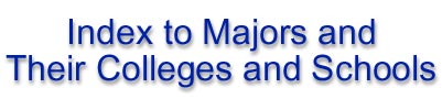Index to Majors and Their Colleges and Schools